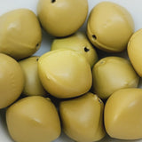 12x14mm Rondelle (50) - Khaki Green - Pottery Look Lucite Beads - Matte