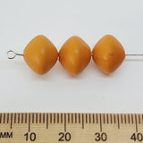 10x12mm Rondelle (50) - Pumpkin - Pottery Look Lucite Beads - Matte