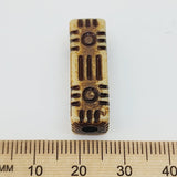 27.5x9mm Column Vintage (10) - Brown/Cream - Persian Style Vintage Beads