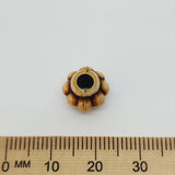 8x11mm Rondelle (10) - Brown/Cream - Persian Style Vintage Beads