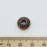 6x12mm Rondelle (10) - Brown/Cream - Persian Style Vintage Beads
