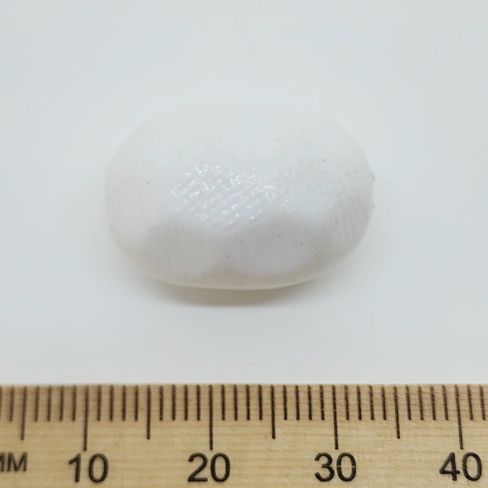 22x16mm Oval Vintage Lucite Beads (10) - White