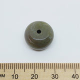 8x15mm Rondelle (10) - Khaki- Bakelite Vintage Beads