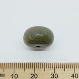 8x15mm Rondelle (10) - Khaki- Bakelite Vintage Beads