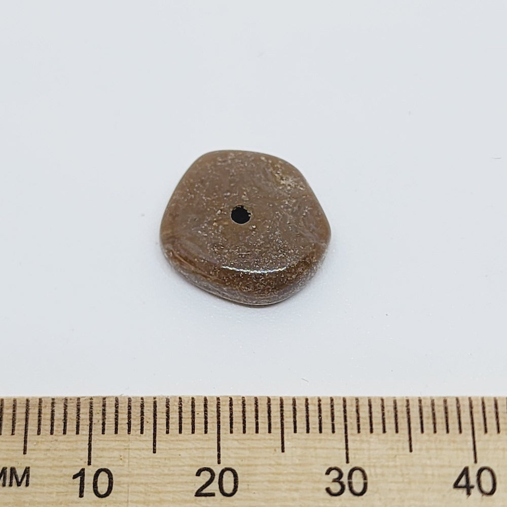 2.5x13mm Disc (25) - Mocha - Bakelite Vintage Beads