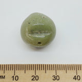 18mm Nut (10) - Khaki - Bakelite Vintage Beads
