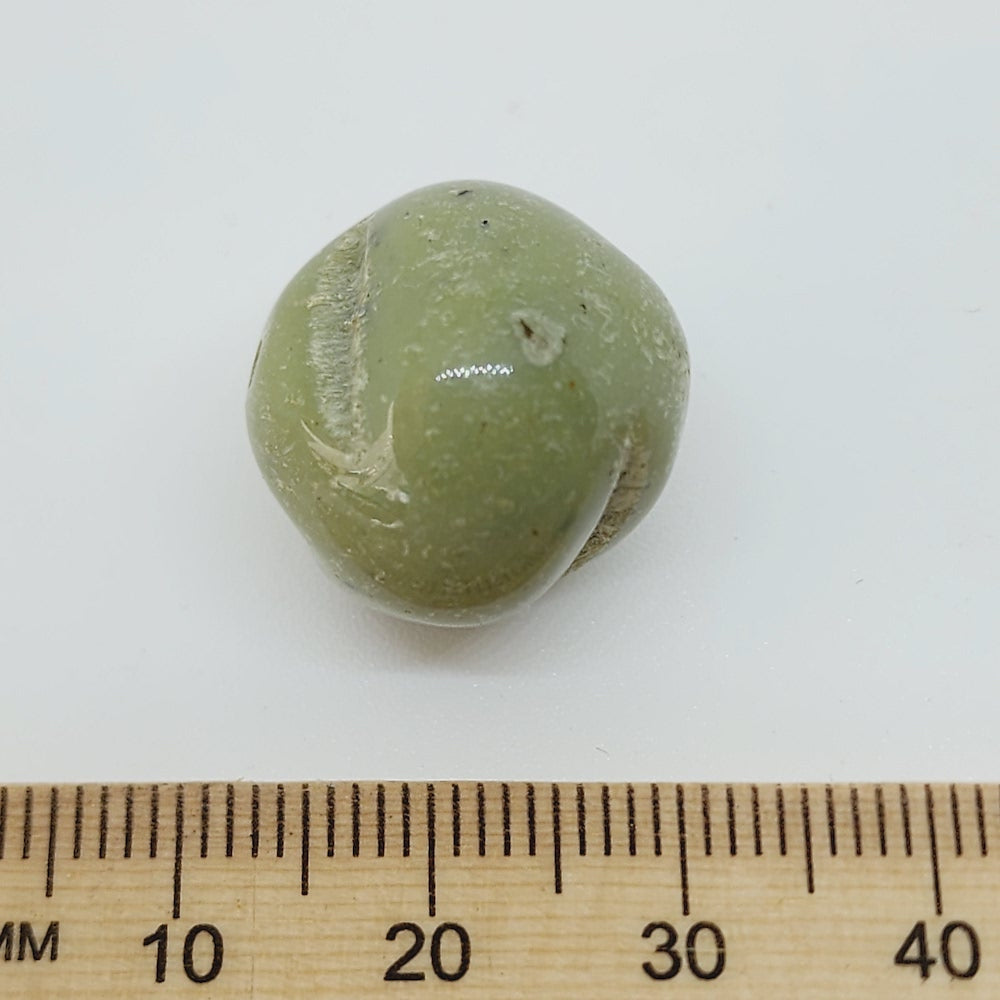 18mm Nut (10) - Khaki - Bakelite Vintage Beads