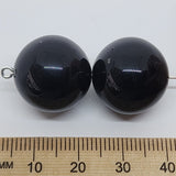 18mm Round Vintage Lucite Beads (10) - Black