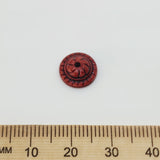 4x10mm Bead End (50) - Mahogany - Vintage Wood Stained Look Beads