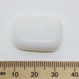 26x20mm Flat Rectangle (10) - White - Vintage Lucite Beads