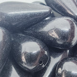 22x12mm Tear Drop Vintage Lucite Beads (10) - Black