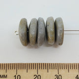 2.5x13mm Disc (25) - Grey - Bakelite Vintage Beads