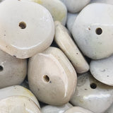 2.5x13mm Disc (25) - Grey - Bakelite Vintage Beads