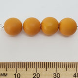 10mm Round (50) - Pumpkin - Pottery Look Lucite Beads - Matte