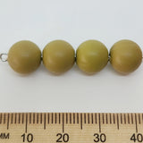 10mm Round (50) - Khaki Green - Pottery Look Lucite Beads - Matte