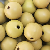 10mm Round (50) - Khaki Green - Pottery Look Lucite Beads - Matte