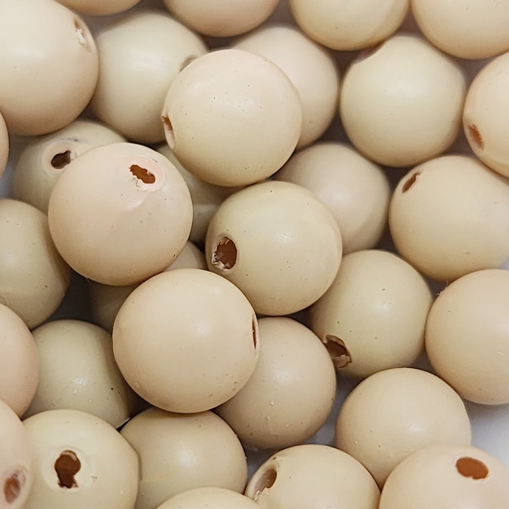 8mm Round (50) - Blush - Pottery Look Lucite Beads - Matte