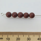 6mm Round (100) - Chocolate - Pottery Look Lucite Beads - Matte
