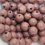 6mm Round (100) - Chocolate - Pottery Look Lucite Beads - Matte