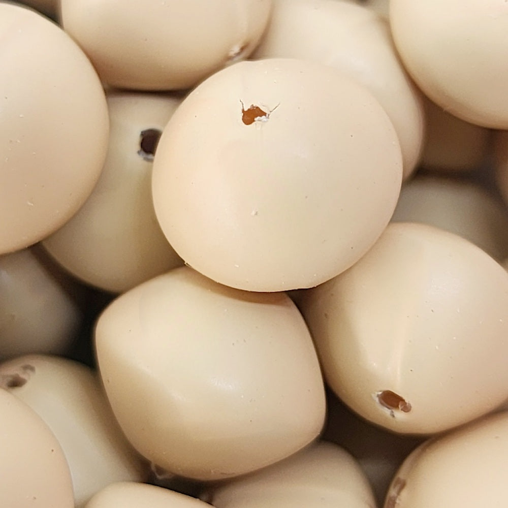 12x14mm Rondelle (50) - Blush - Pottery Look Lucite Beads - Matte