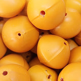 12x14mm Rondelle (50) - Pumpkin - Pottery Look Lucite Beads - Matte