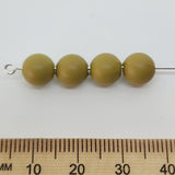 8mm Round (50) - Khaki Green - Pottery Look Lucite Beads - Matte