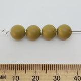 8mm Round (50) - Khaki Green - Pottery Look Lucite Beads - Matte