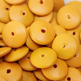 3x10mm Disc (50) - Pumpkin - Pottery Look Lucite Beads - Matte
