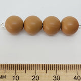 10mm Round (50) - Brown - Pottery Look Lucite Beads - Matte