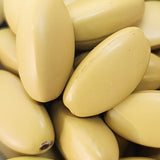 18x10mm Pinched Oval (50) - Khaki Green - Pottery Look Lucite Beads - Matte