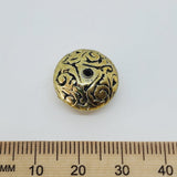 8x16mm UFO (10) - Gold - Vintage Metalised Beads