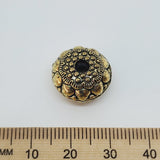6x19mm Rondelle (10) - Antique Gold - Vintage Metalised Beads