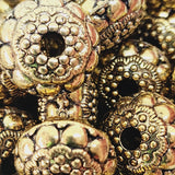 6x19mm Rondelle (10) - Antique Gold - Vintage Metalised Beads