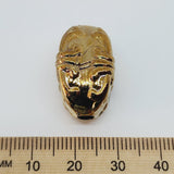 Squared Oval (25) - Gold - Vintage Metalised Beads