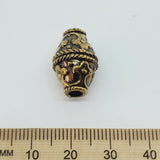 18x12 Bicone (10) - Antique Gold - Vintage Metalised Beads