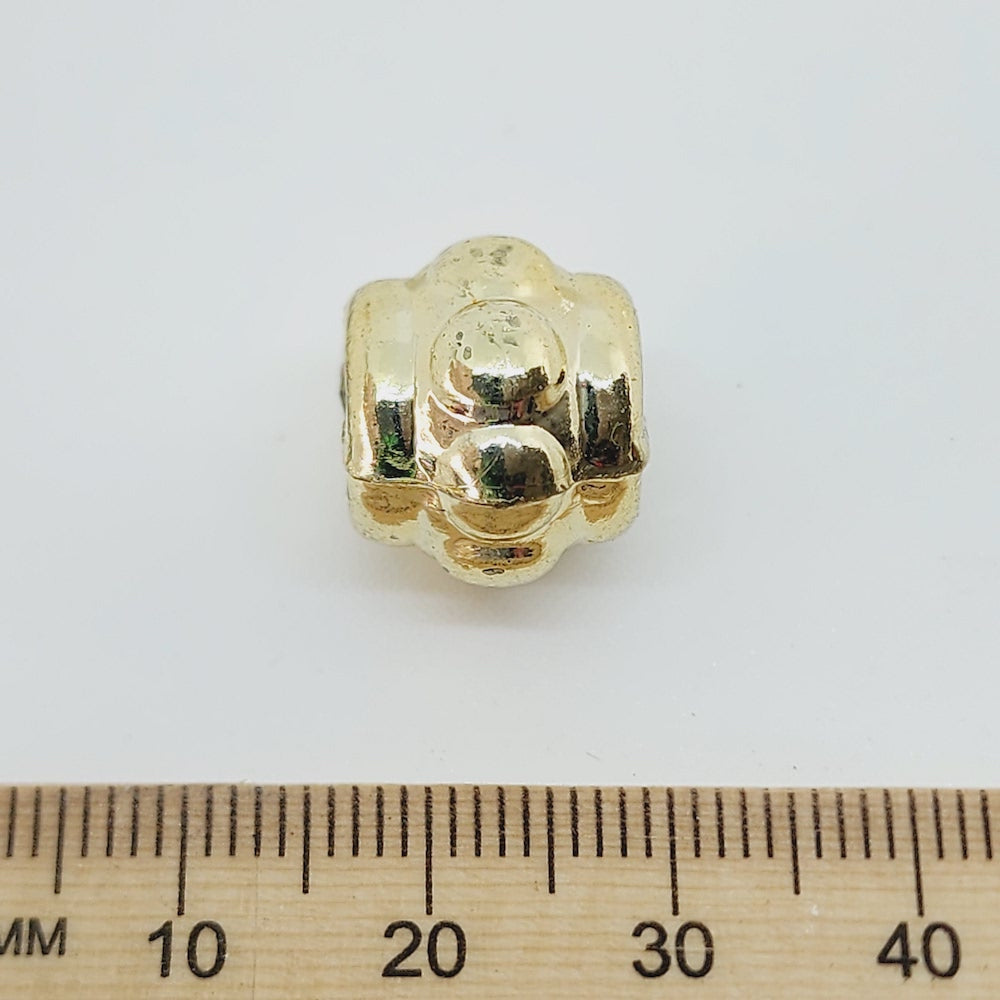 12x14mm Tube (25) - Gold - Vintage Metalised Beads