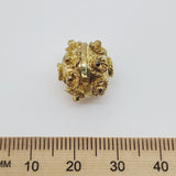 Fancy (10) - Gold - Vintage Metalised Beads