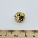 10x12mm Melon (10) - Antique Gold - Vintage Metalised Beads