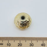 12x16mm Rondelle (10) - Gold - Vintage Metalised Beads