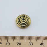 Saucer (25) - Antique Gold - Vintage Metalised Beads
