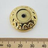 11x25mm Wheel (10) - Gold - Vintage Metalised Beads