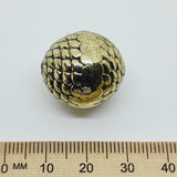 20mm Round (10) - Antique Gold - Vintage Metalised Beads