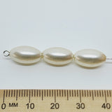 14x8mm Rice (10) - Cream - Vintage Acrylic Pearls