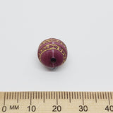 12mm Round (10) - Matte Plum/Gold - Vintage Art Deco Style Lucite Beads
