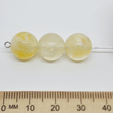 12mm Round (25) - Citrine - Gemstone Look Vintage Lucite Beads