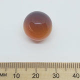 16mm Round (10) - Tan/Black - Vintage Lucite Beads