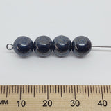8mm Round (10) - Grey Lustre - Vintage Czech Glass Beads