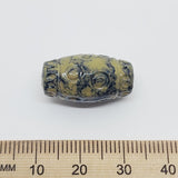 22x12mm Barrel (25) - Khaki - Pottery Look Lucite Beads - Glossy