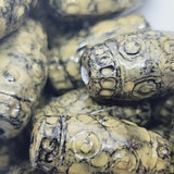 22x12mm Barrel (25) - Khaki - Pottery Look Lucite Beads - Glossy