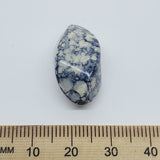 23x16mm Twisted Oval (25) - White/Grey - Pottery Look Lucite Beads - Glossy